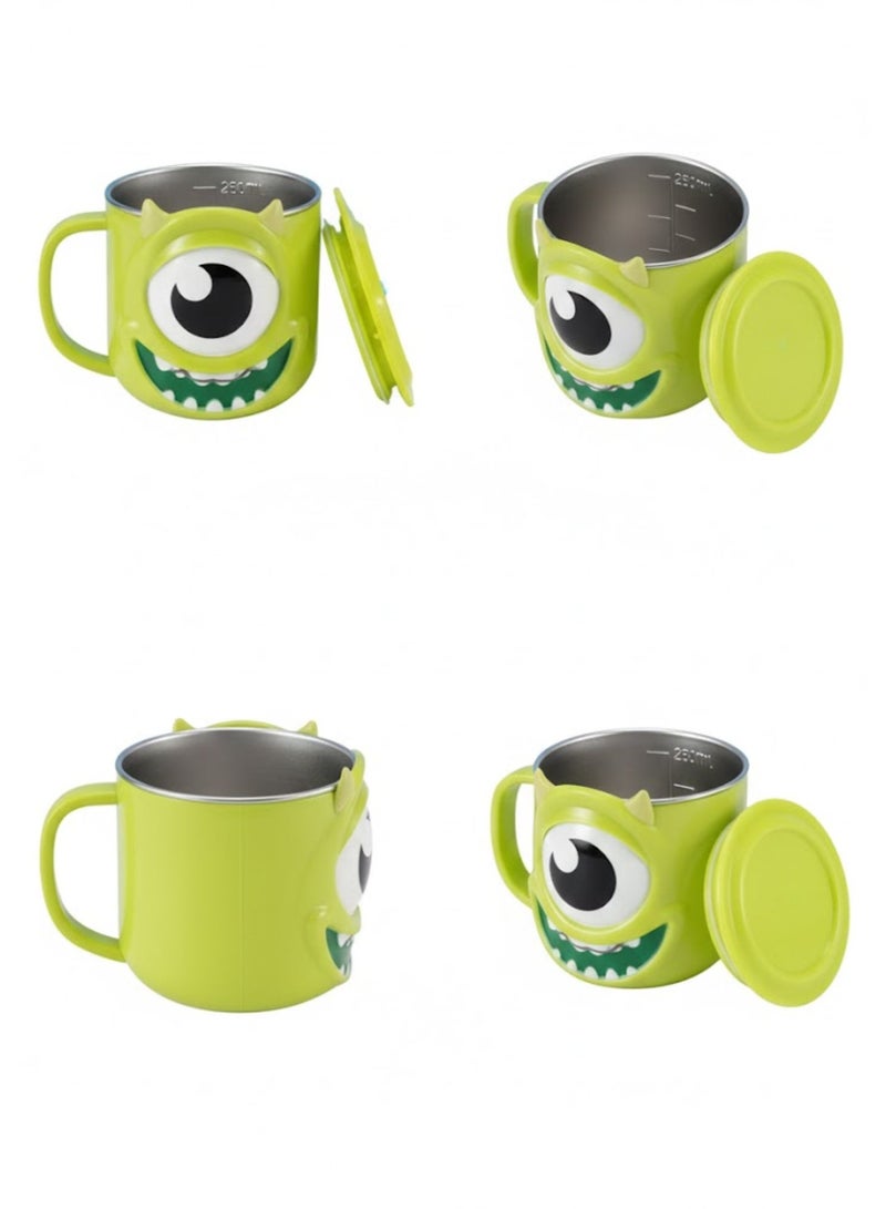 Disney Kids Stainless Steel Drinking Mug with Lid – Cartoon Design | Double Wall Insulated Cup for Hot & Cold Drinks | Leak-Resistant, Safe & Durable Children Mug (Mike) - Image 5